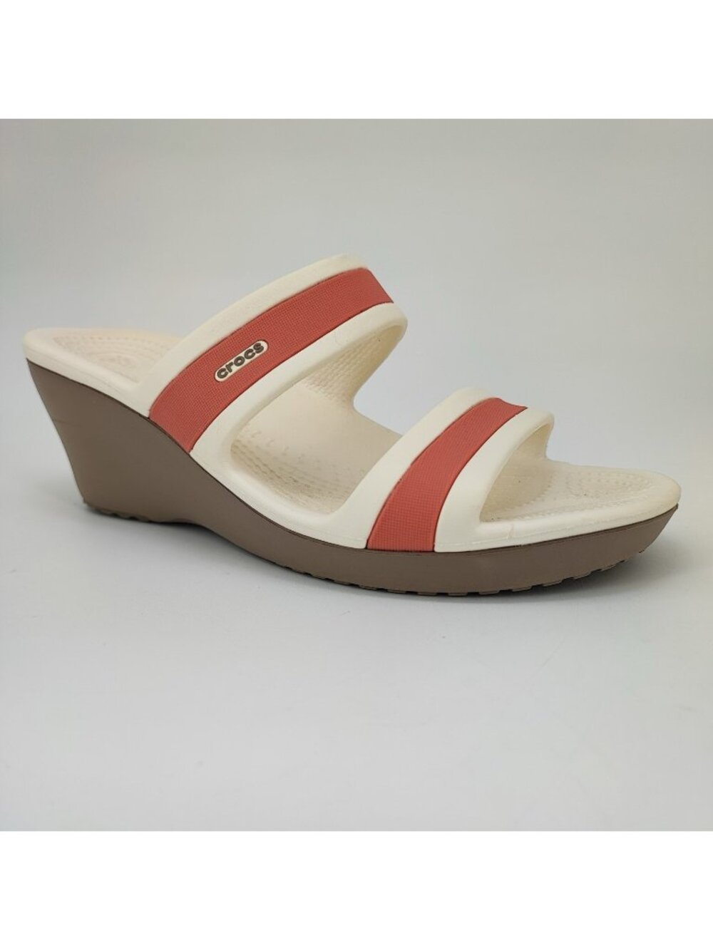 Crocs Shima Women's Size 10 US Sandals Croslite White Open Toe Wedge Shima